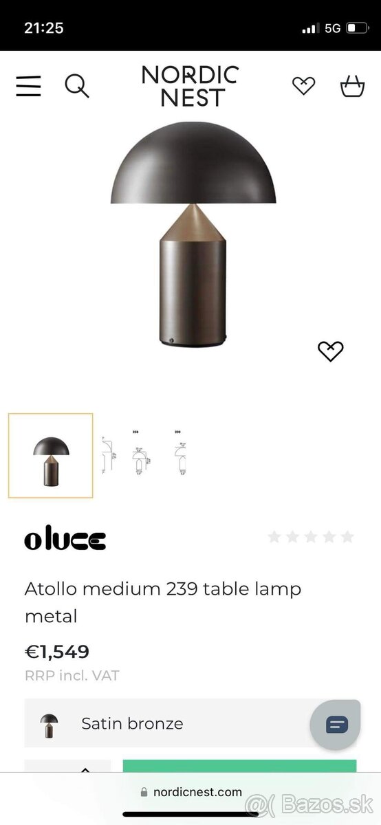 Talianska lampa značky  Ocule atollo 239