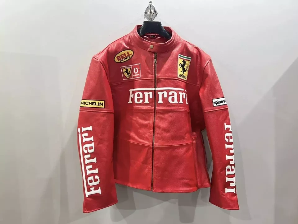 Moto Kožená Bunda Ferrari