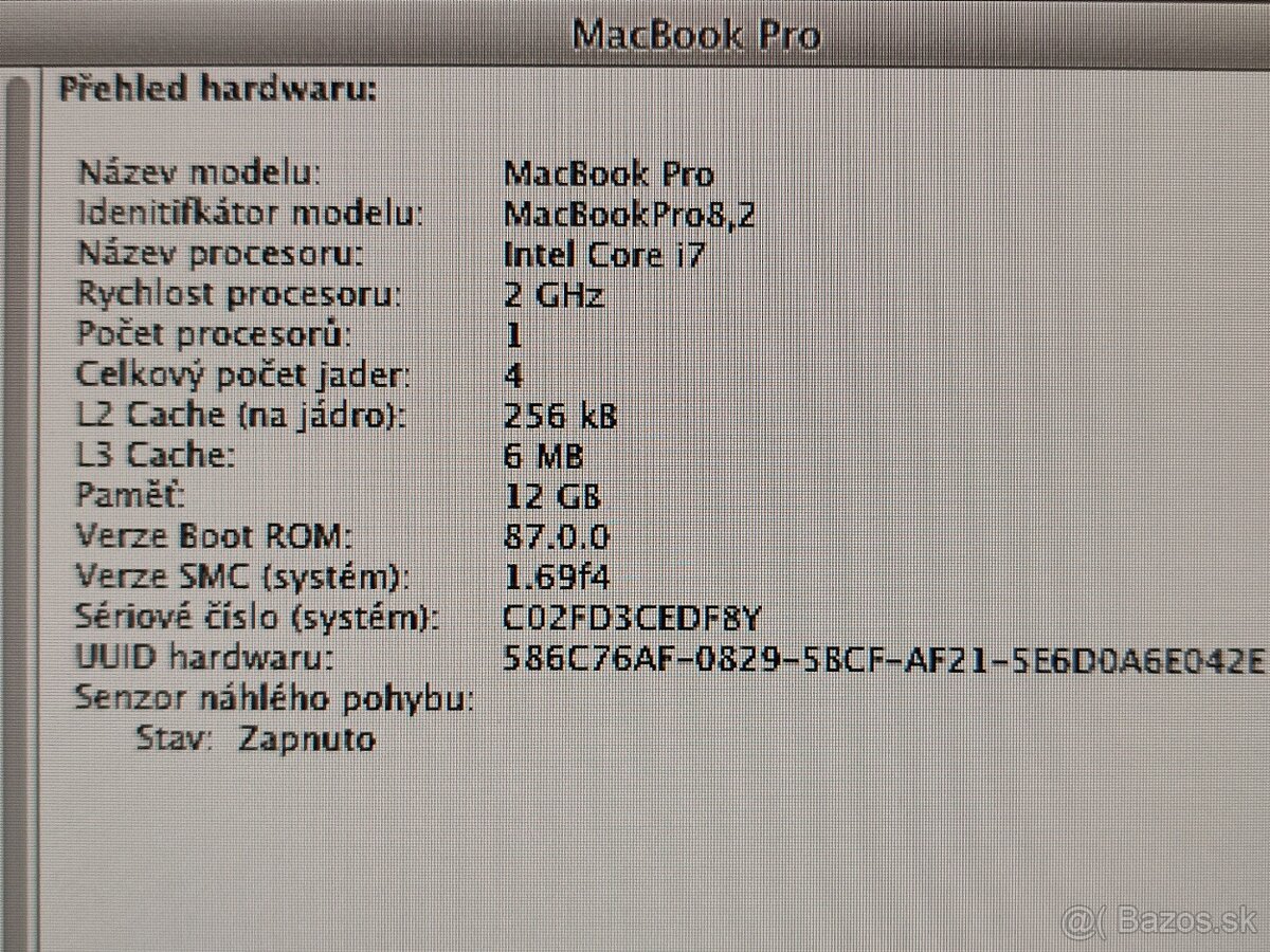 Predám základnú dosku pre MacBook Pro
