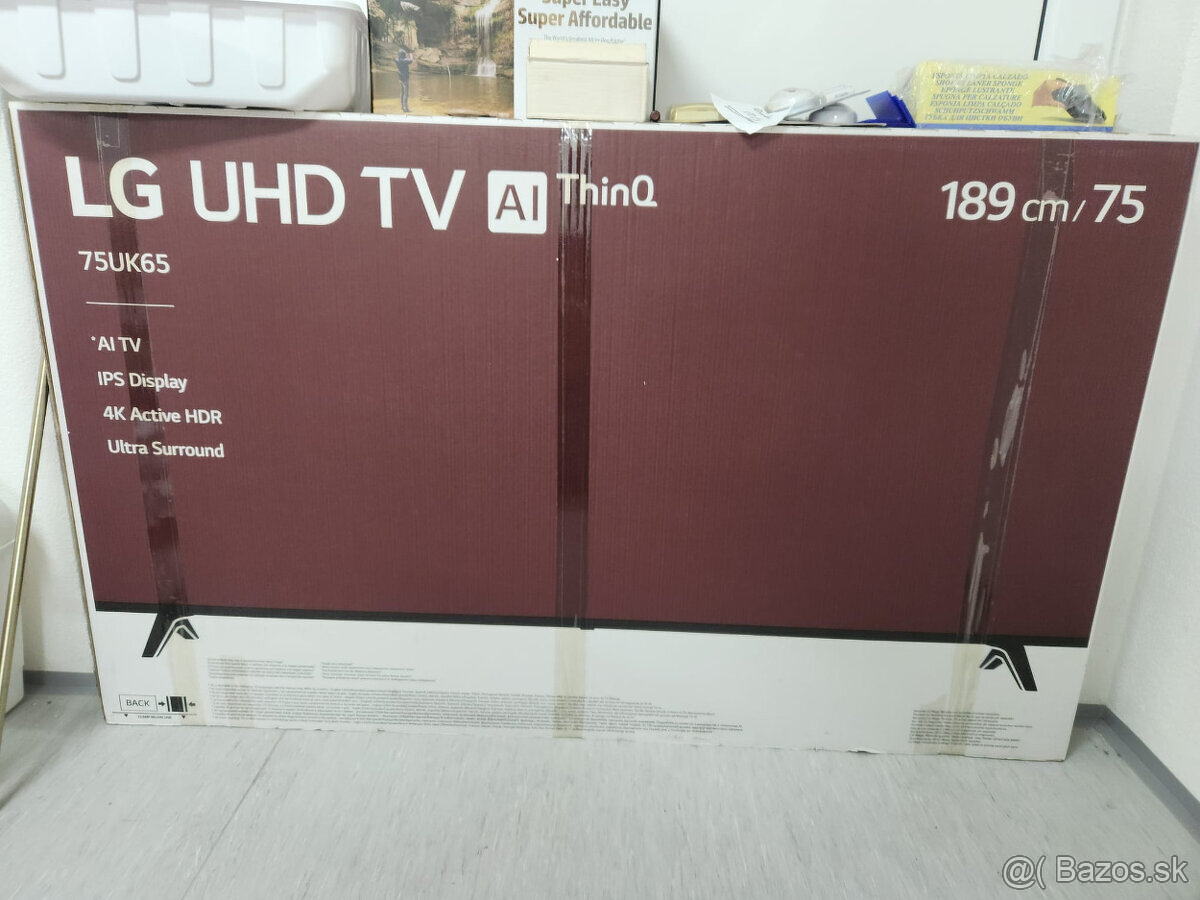 75" televízor LG UHD TV 75UK65 s uhlopriečkou 191cm