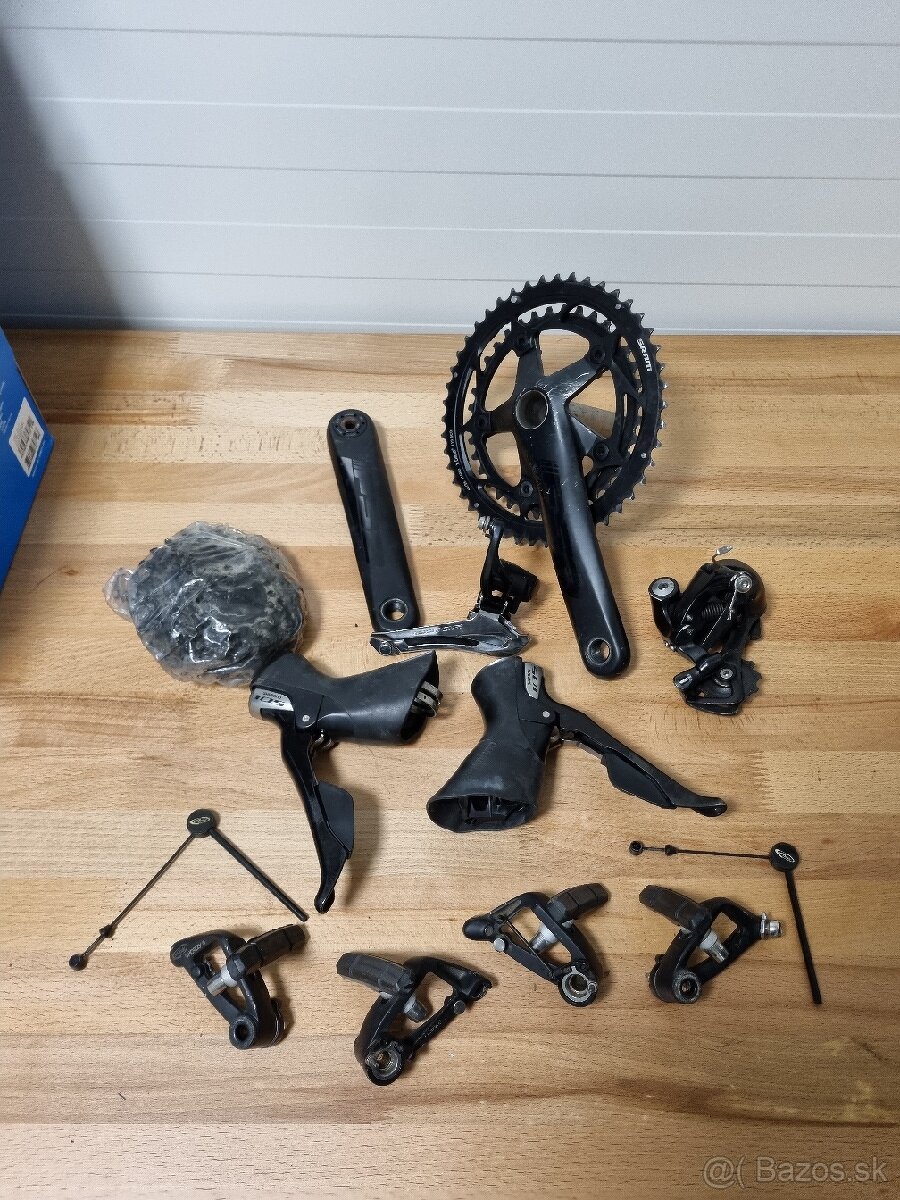 Cestná sada Shimano 105 + cyklokros brzdy Sram shorty 4