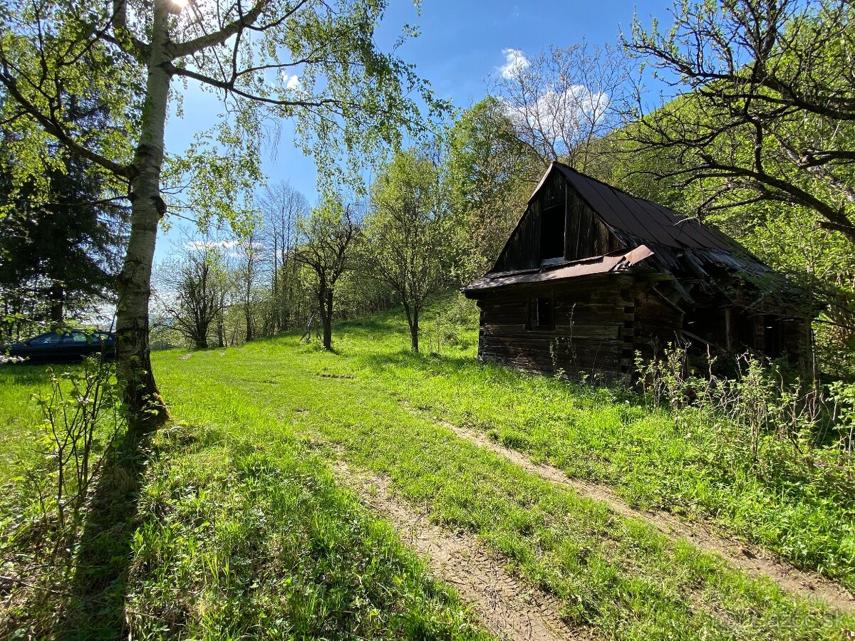 TOP - Rekreačný pozemok s drevenicou.