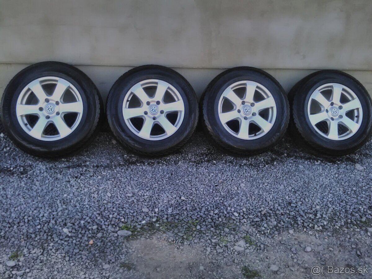 Alu disky touareg 5x130 obuté zimné pneu 235/65 R17