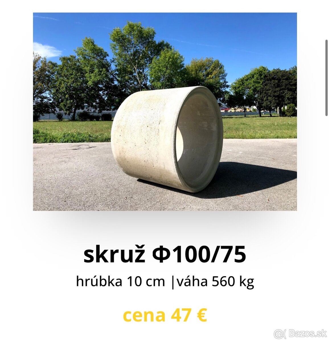 Predám Betonové skruže a poklopy za najlepšie ceny