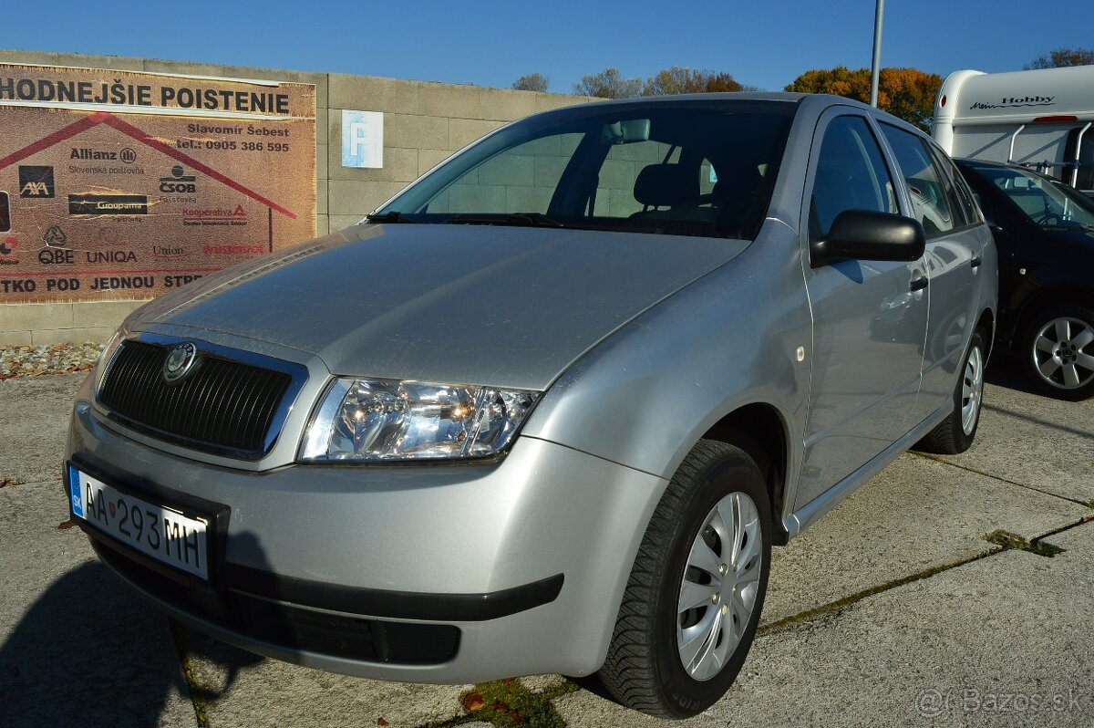 ŠKODA FABIA COMBI 1,9SDI 47kW, M5, klíma, 126205km