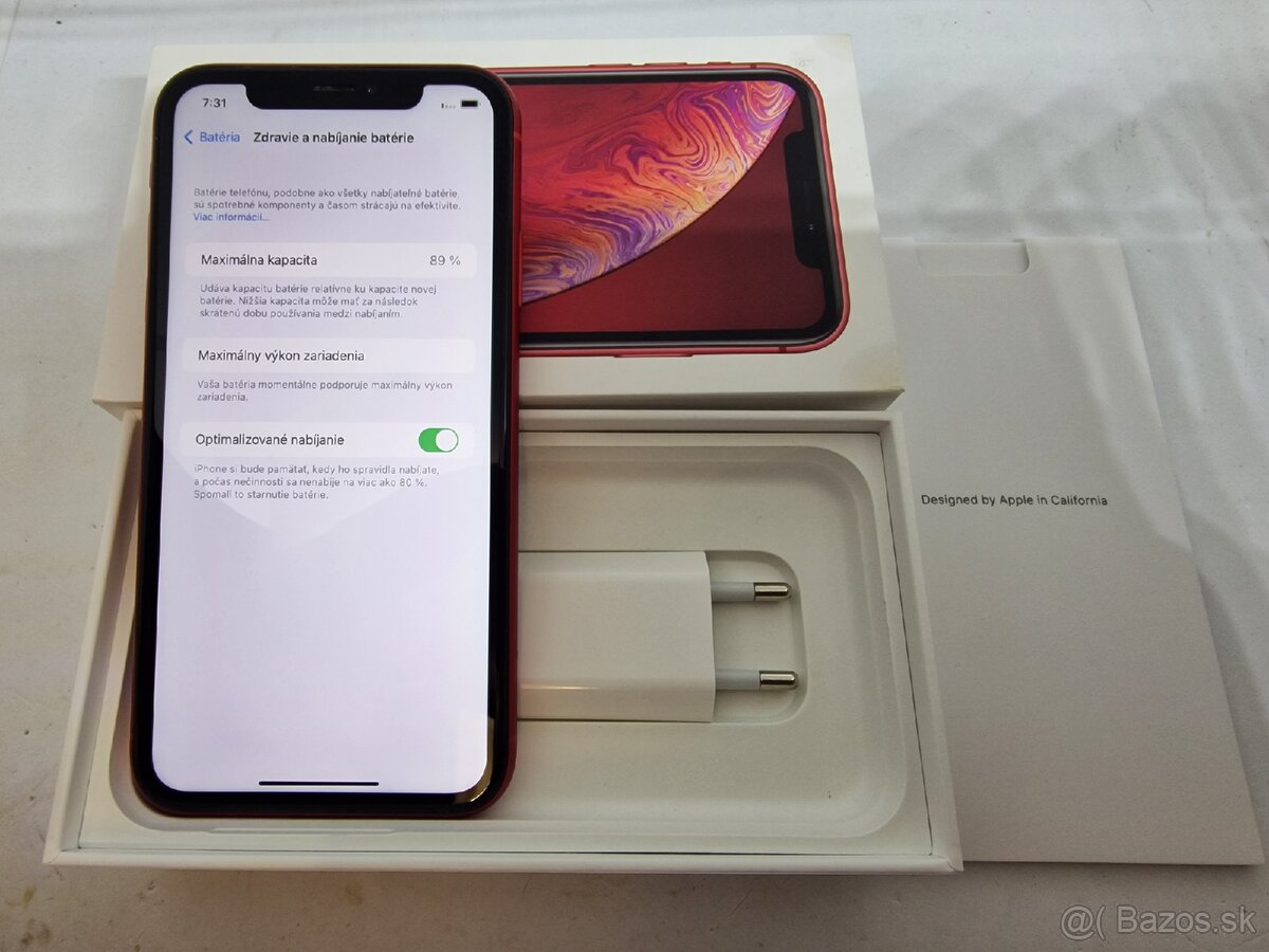 IPHONE XR RED 64GB ZÁRUKA - VEĽMI PEKNÝ STAV