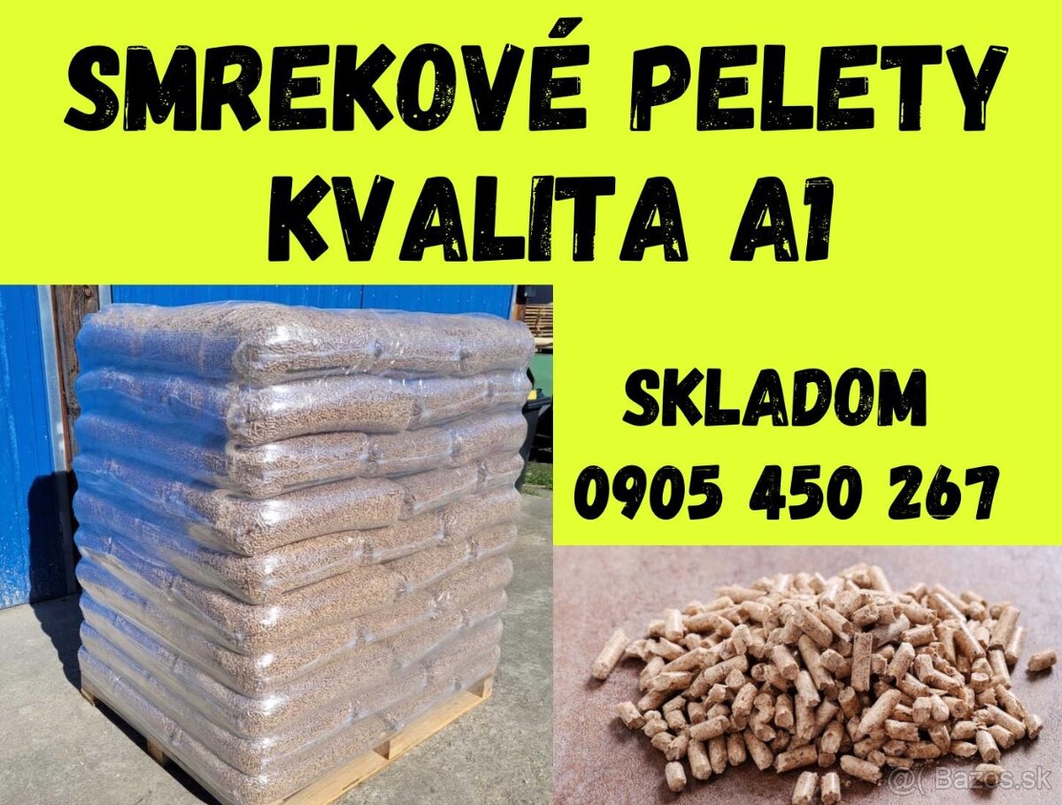 Smrekové pelety A1 kvalita, Drevené peletky