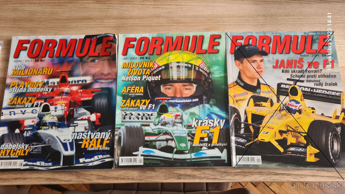 Casopisy formule, formula 1,ef1, lišiak, fľak