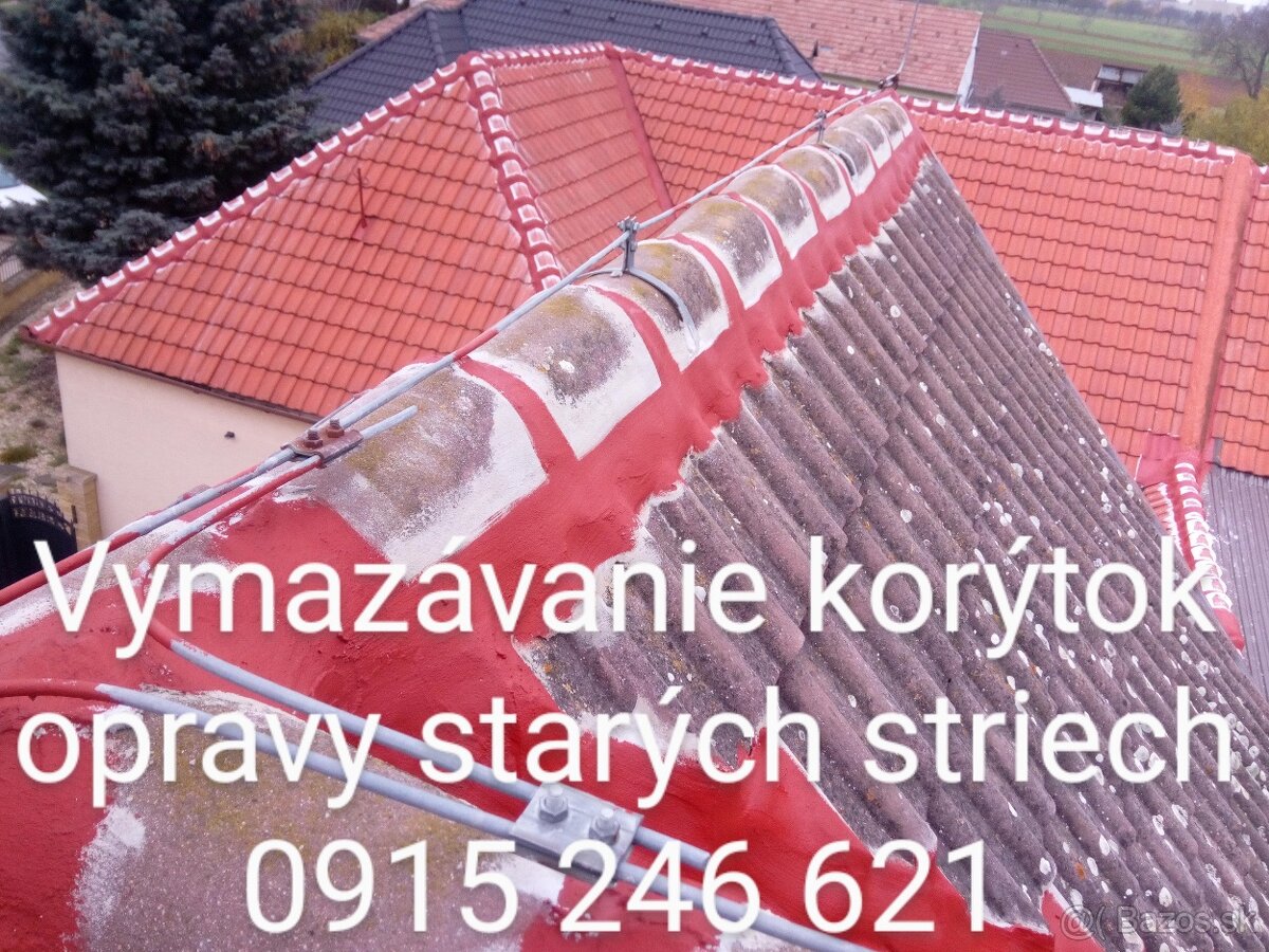 Vymazávanie korýtok oprava komínov 0915 246 621