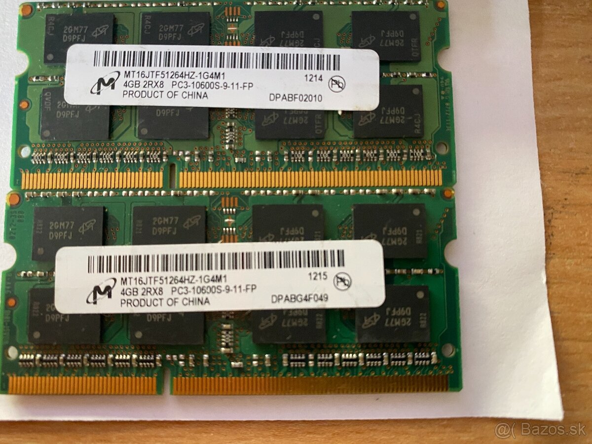 2x4GB DDR3 Sodimm Micron