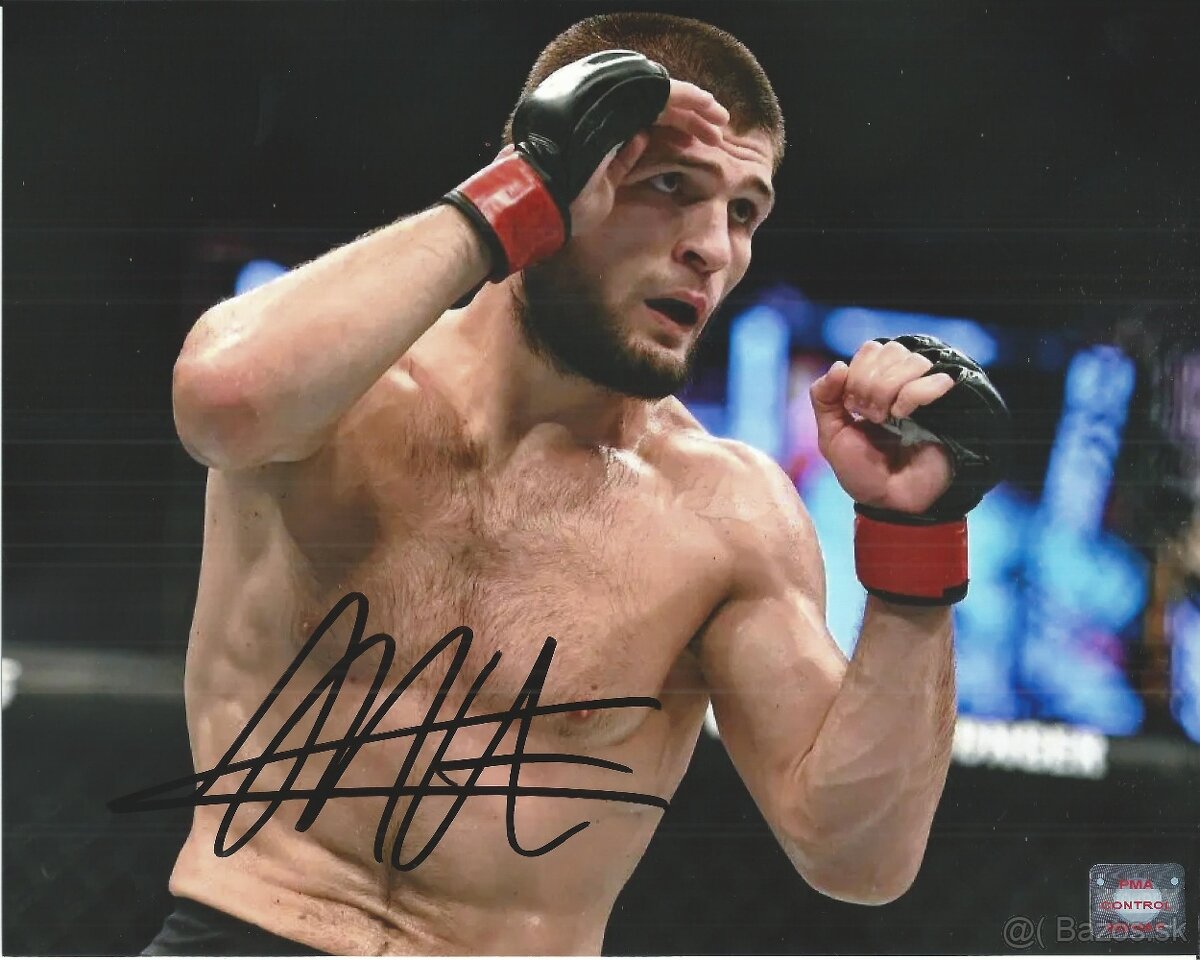 Chabib Nurmagomedov - foto s podpisem + COA