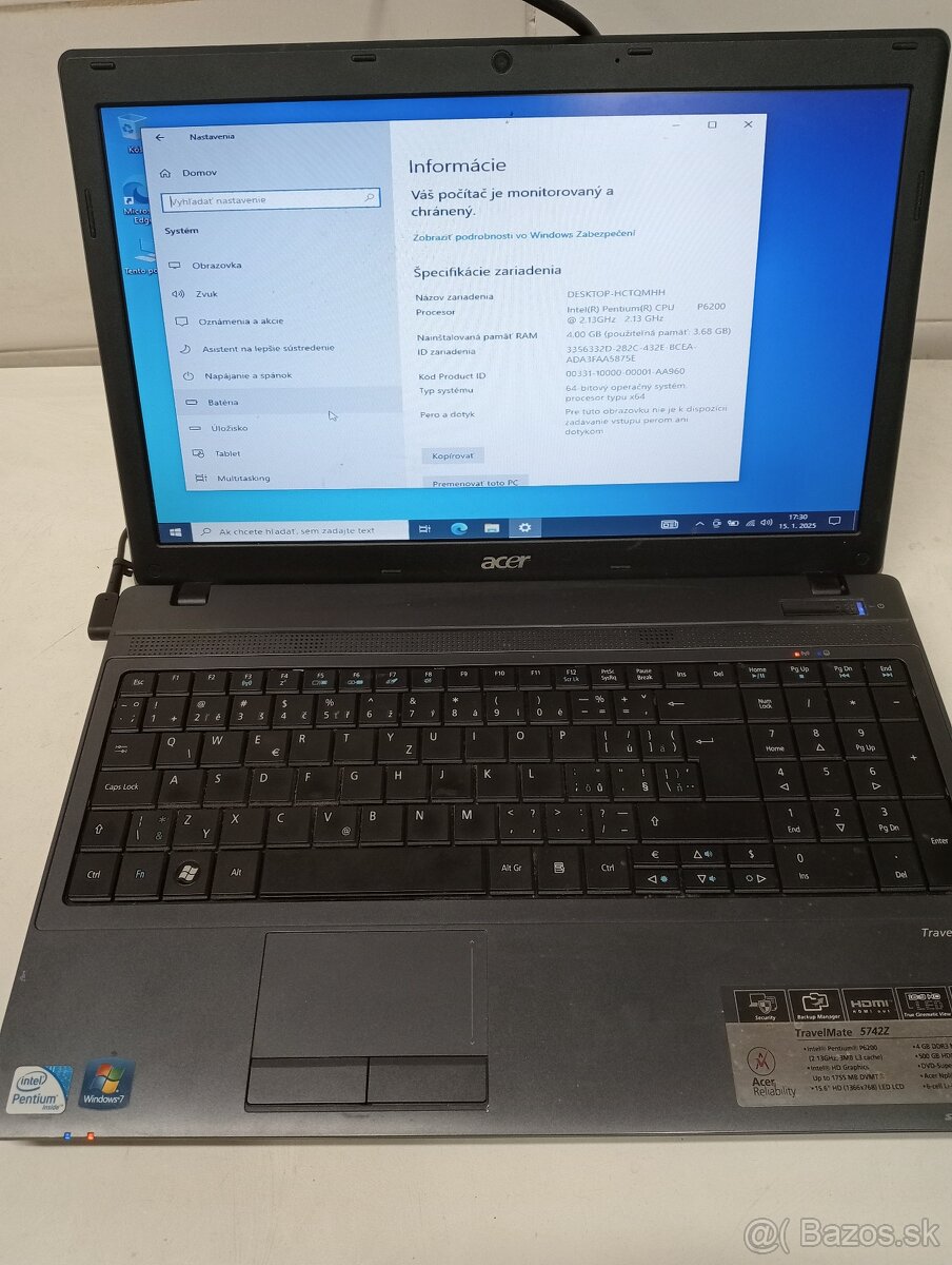 Acer travelmate 5742z