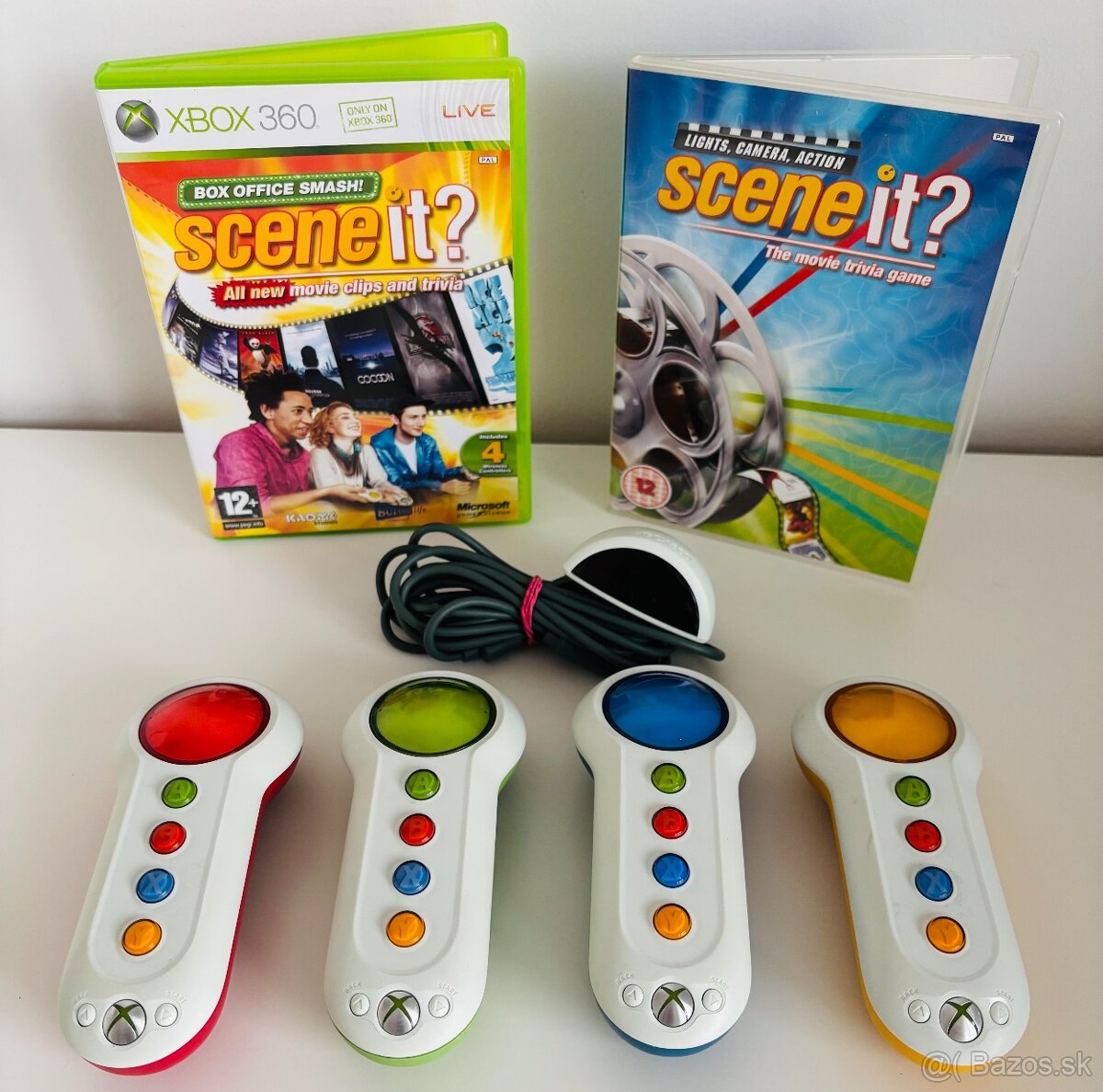 Scene It? XBOX 360 4x ovládač + snímač + 2x hra