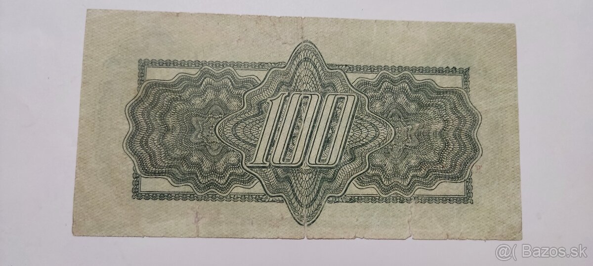 100 korún 1944 Československo