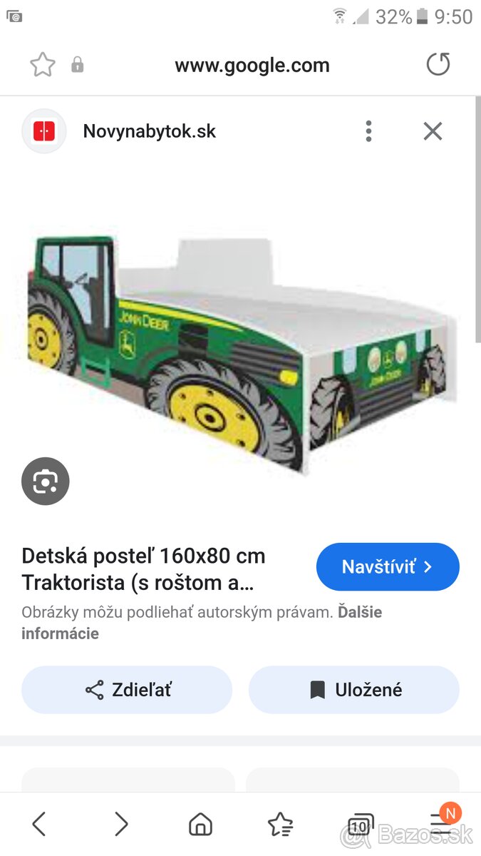 Detská posteľ Traktor