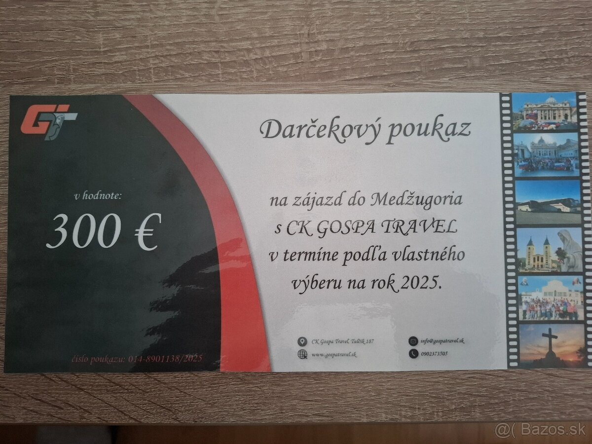 Darčekovy poukaz na zajazd do Medžugoria