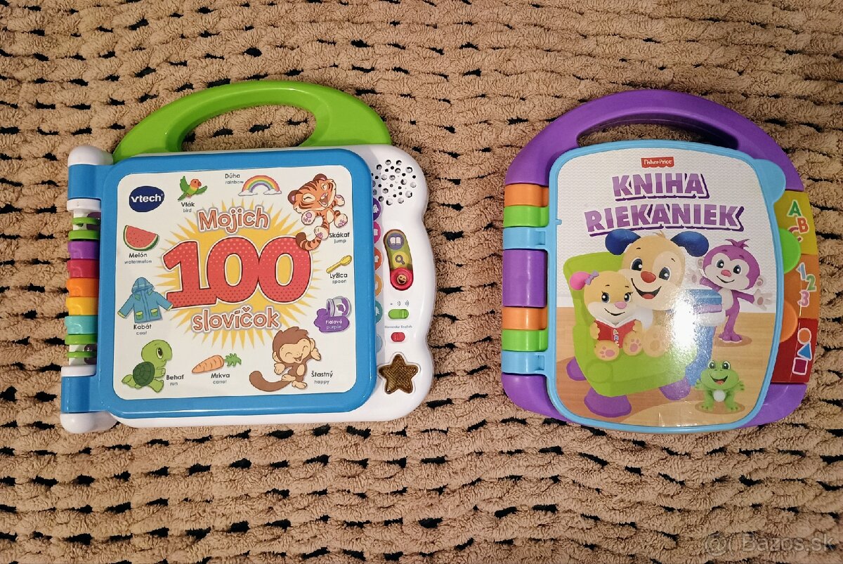 Vtech kniha 100 slovicok a Fisher price kniha riekaniek