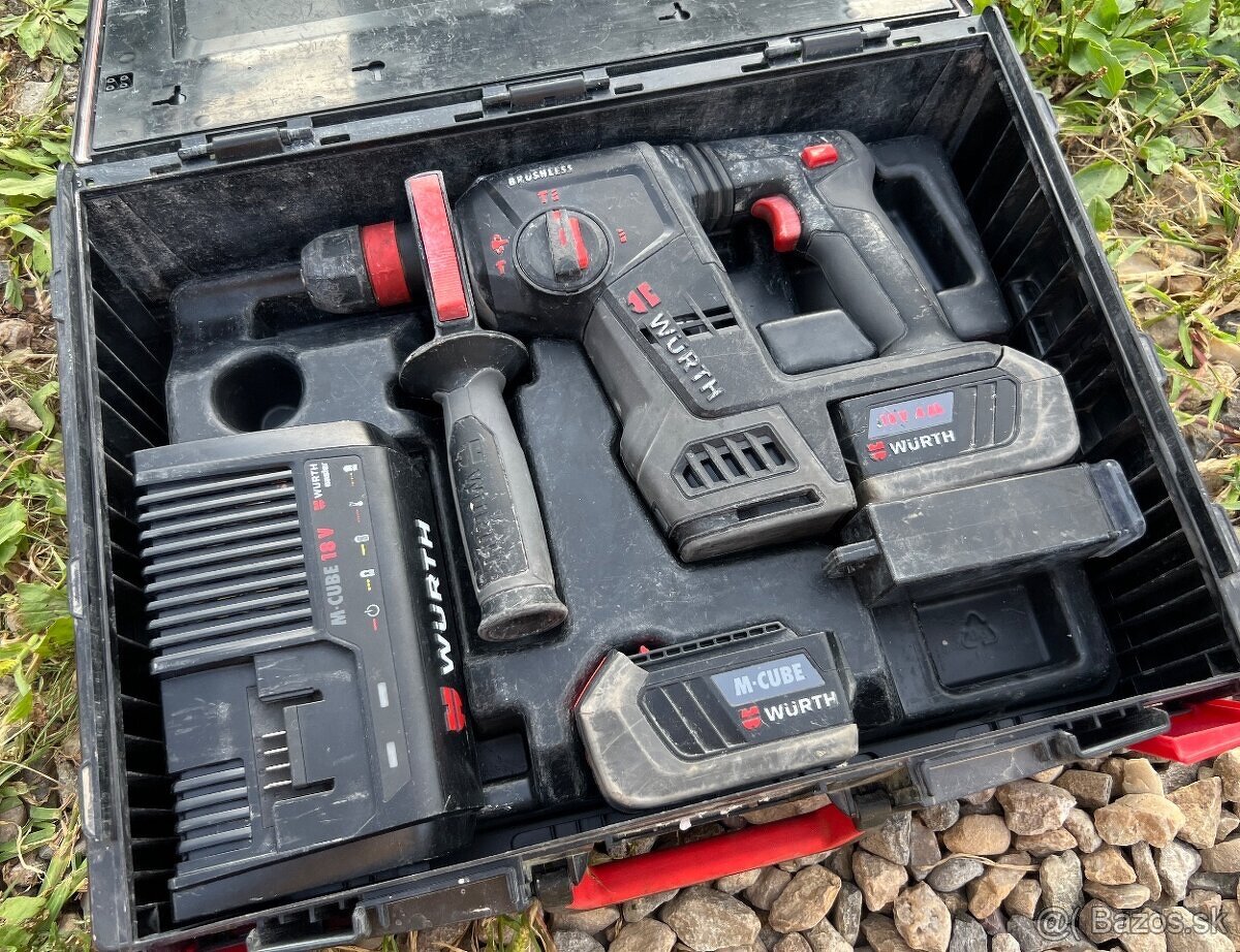 Würth ABH 18 COMPACT M-CUBE set aku vŕtacie kladivo, batérie