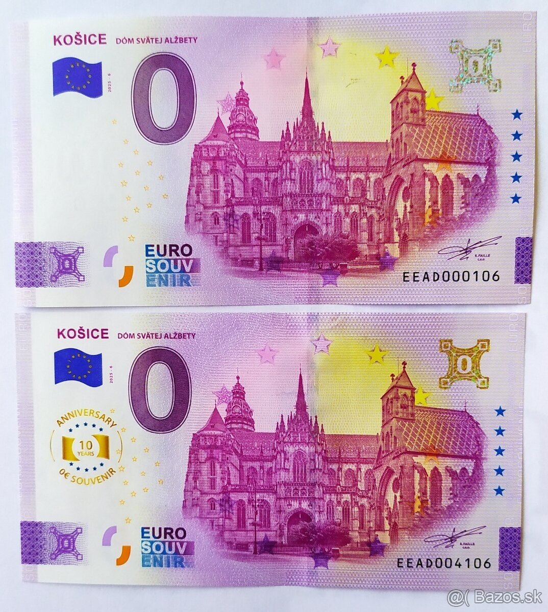 0€ / 0 euro / 0 eurová bankovka KOŠICE