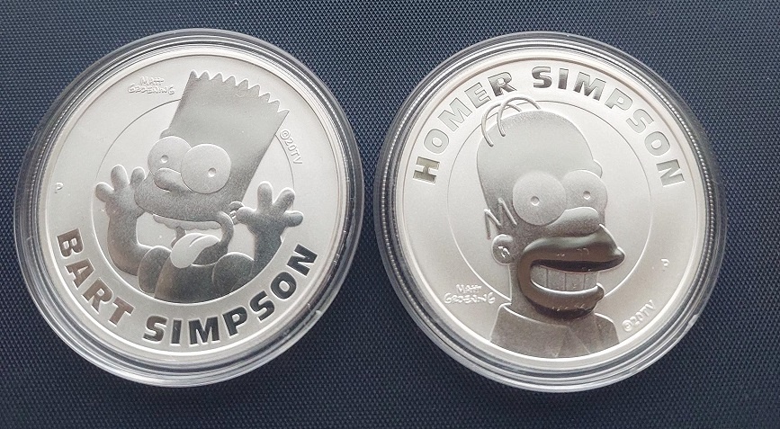 Tuvalu Bart Homer Simpson 1oz 2022 investicne striebro