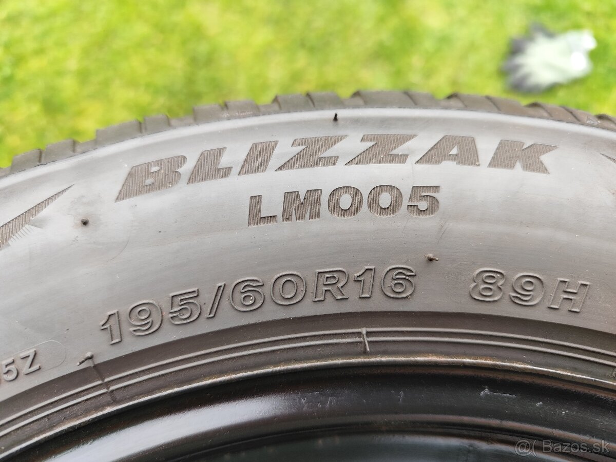 Zimné na diskoch 195/60/R16 Bridgestone Blizak LM 005