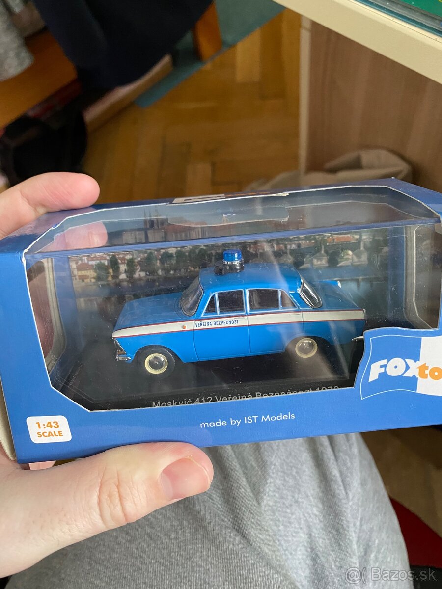 1:43 Moskvič 412 Verejná Bezpečnost FoxToys