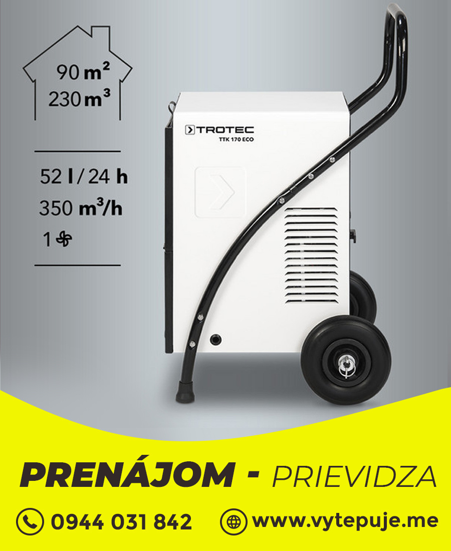 ✅ Prenájom - profi odvlhčovač vzduchu -TROTEC TTK 170