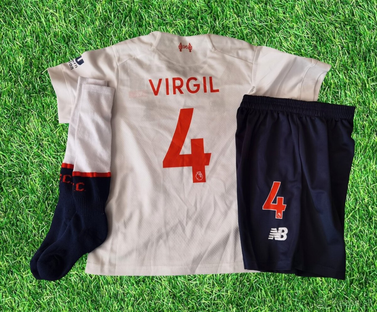 biely dres Liverpool FC VIRGIL  125-135cm