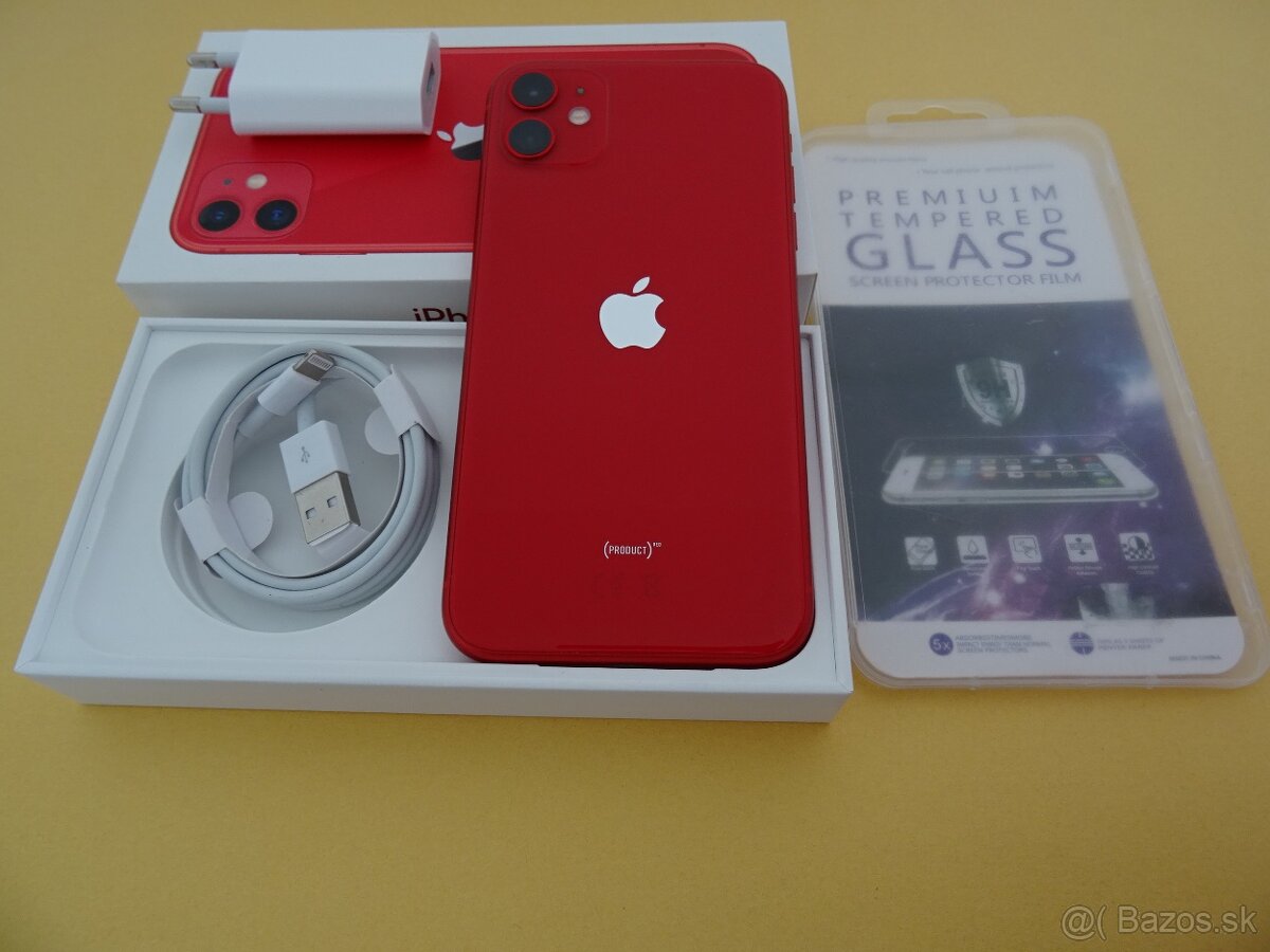 iPhone 11 128GB RED - ZÁRUKA 1 ROK  - DOBRY STAV