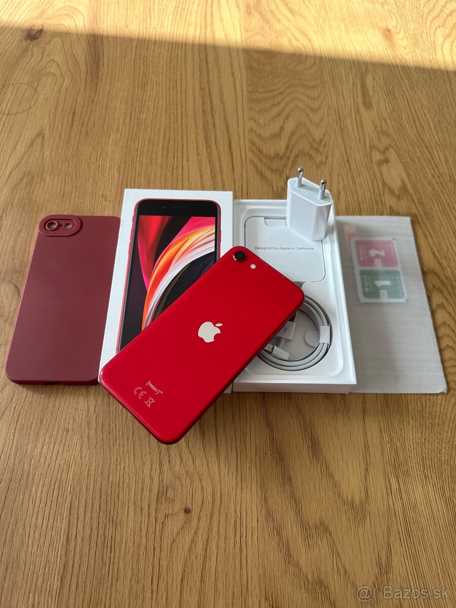 iPhone SE 2020 64 gb Red - komplet príslušenstvo, záruka