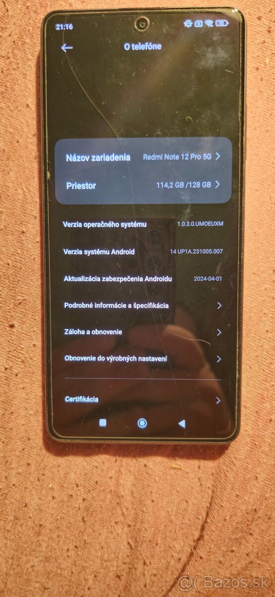 Predám Xiaomi Redmi Note 12 Pro 5G