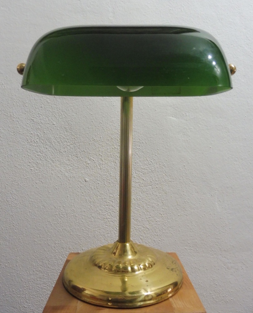 Vintage banková lampa stolová