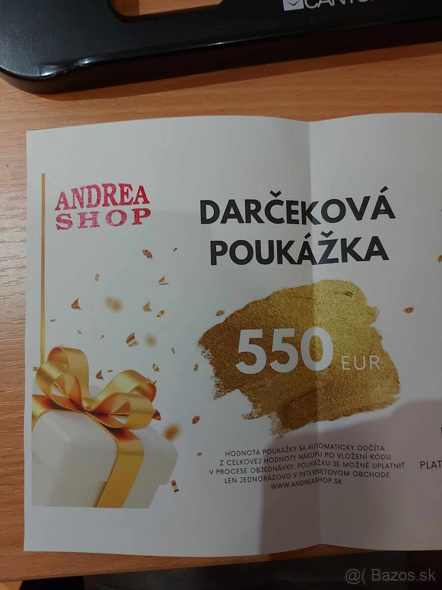 550€ poukážka do Andreashopu