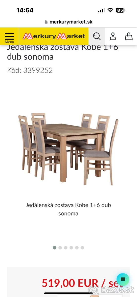 Jedálenský stôl so stoličkami