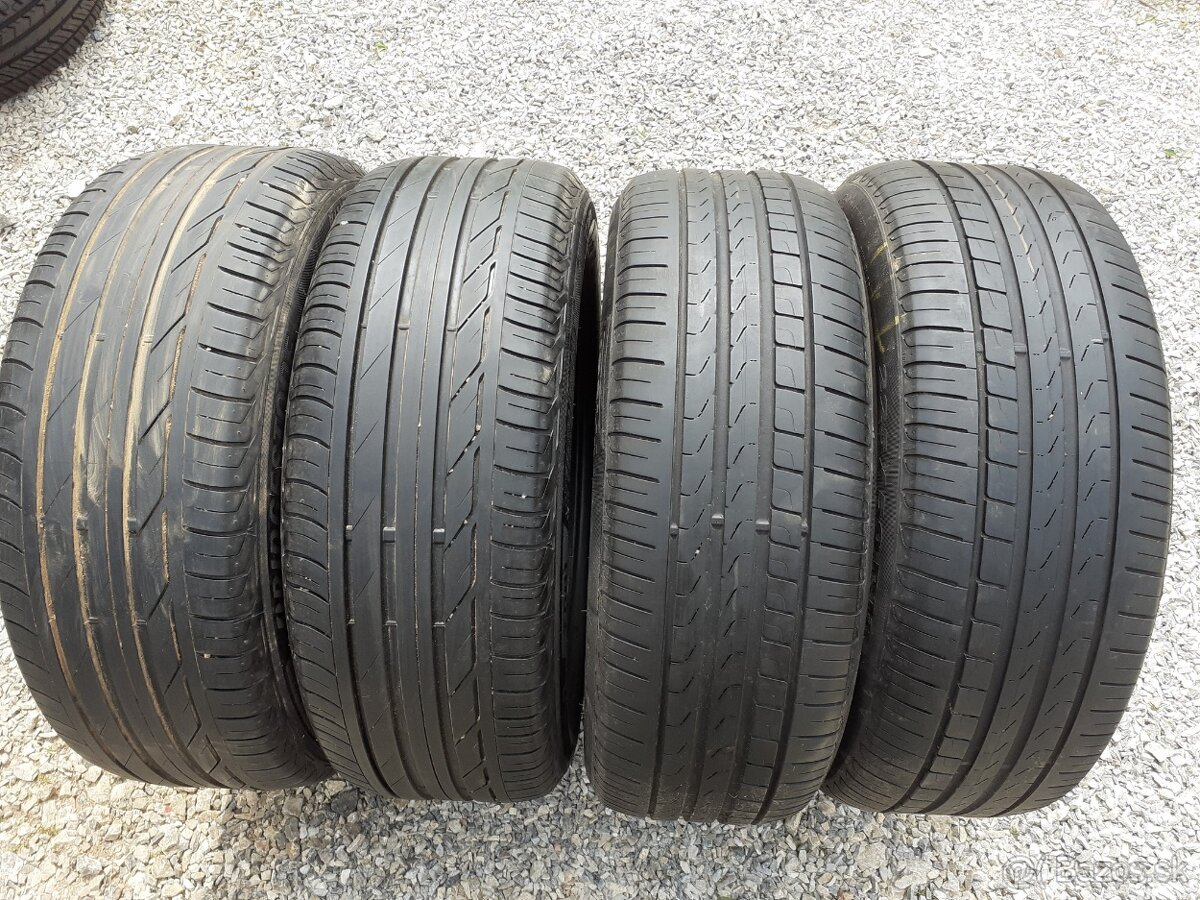 225/50 r18 letné pneumatiky 2ks Pirelli a 2ks Bridgestone