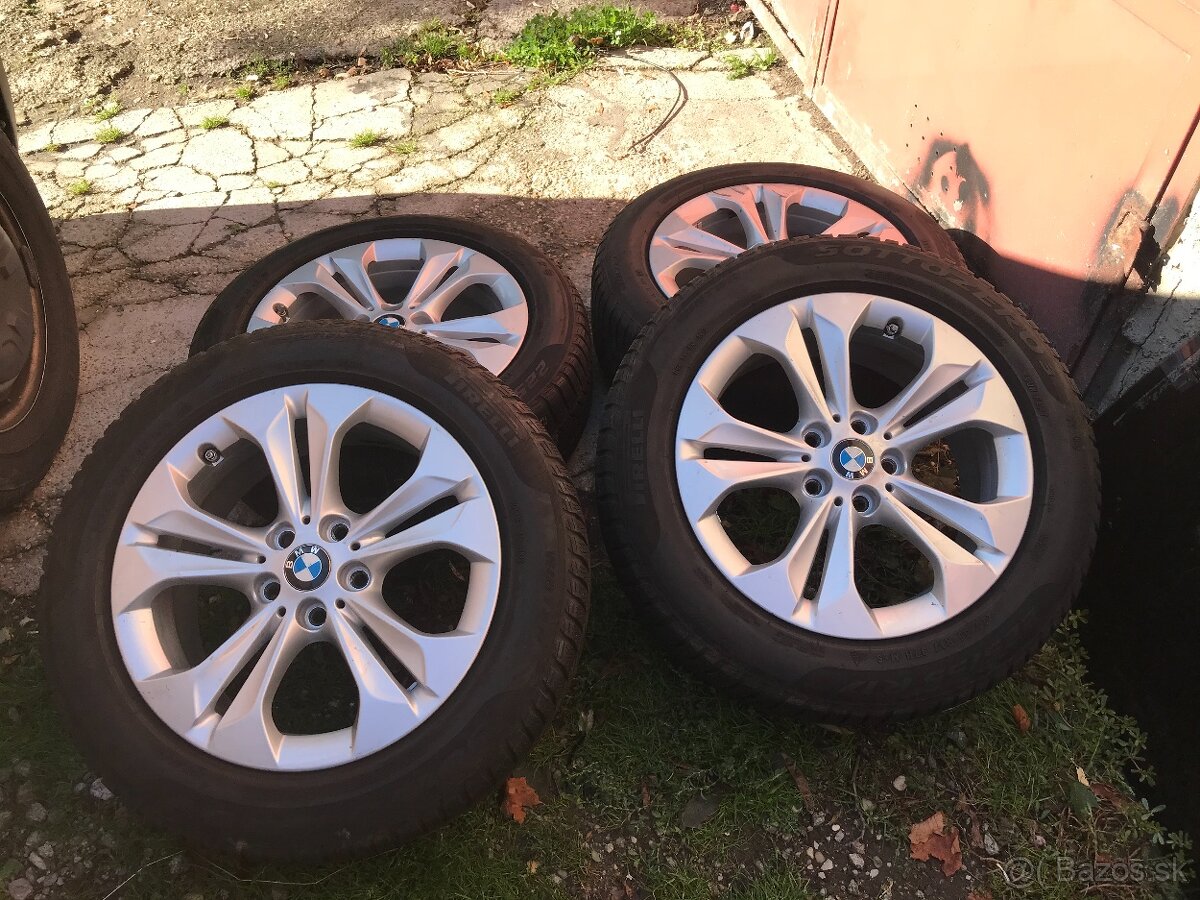 Original BMW X1 ALU 5x112 + Zimne pneu 225/55 R17