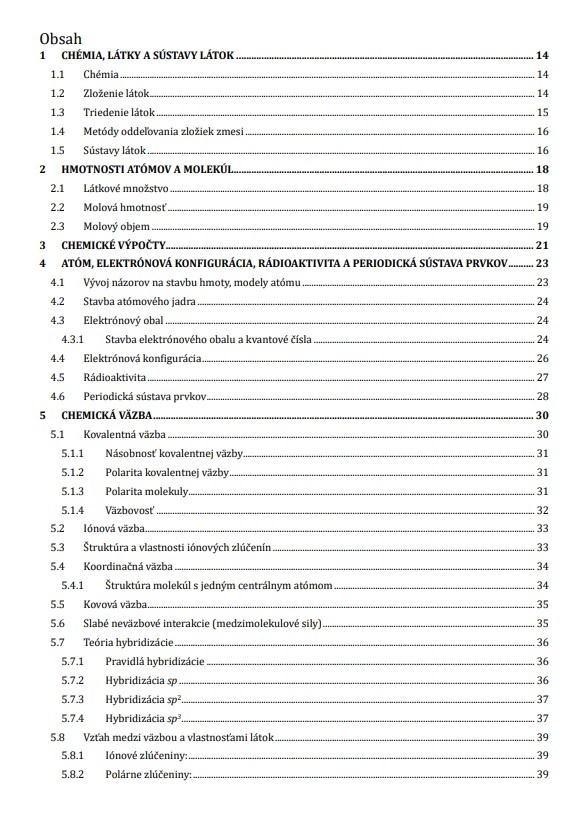 Chémia - k maturite a prijímacím skúškam