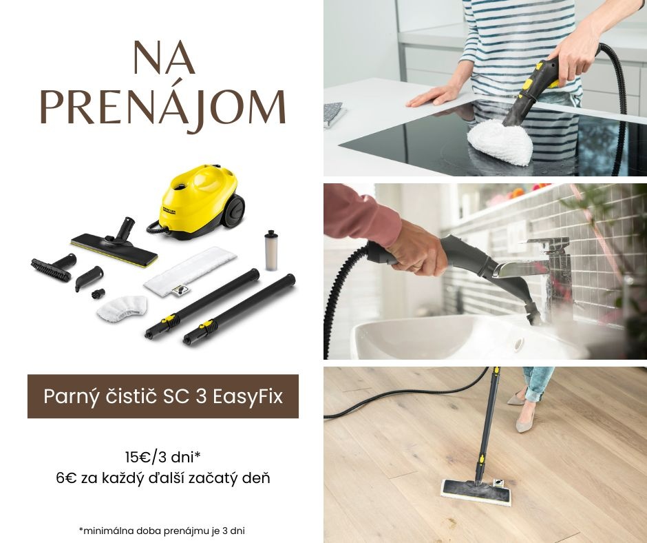 Na prenájom PARNÝ ČISTIČ KARCHER SC 3 Easyfix