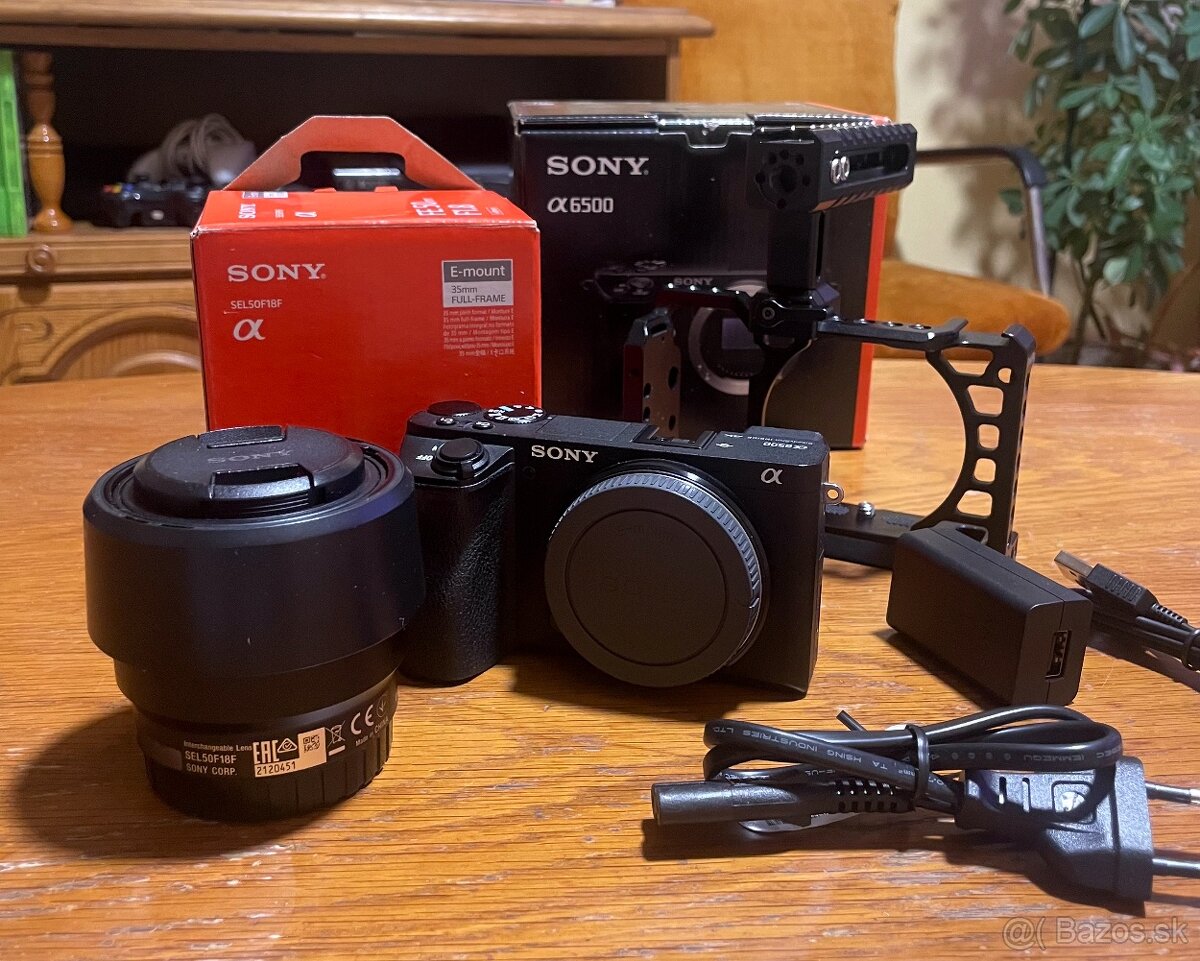 Sony a6500 + Sony FE 50mm, top stav, komplet balenie