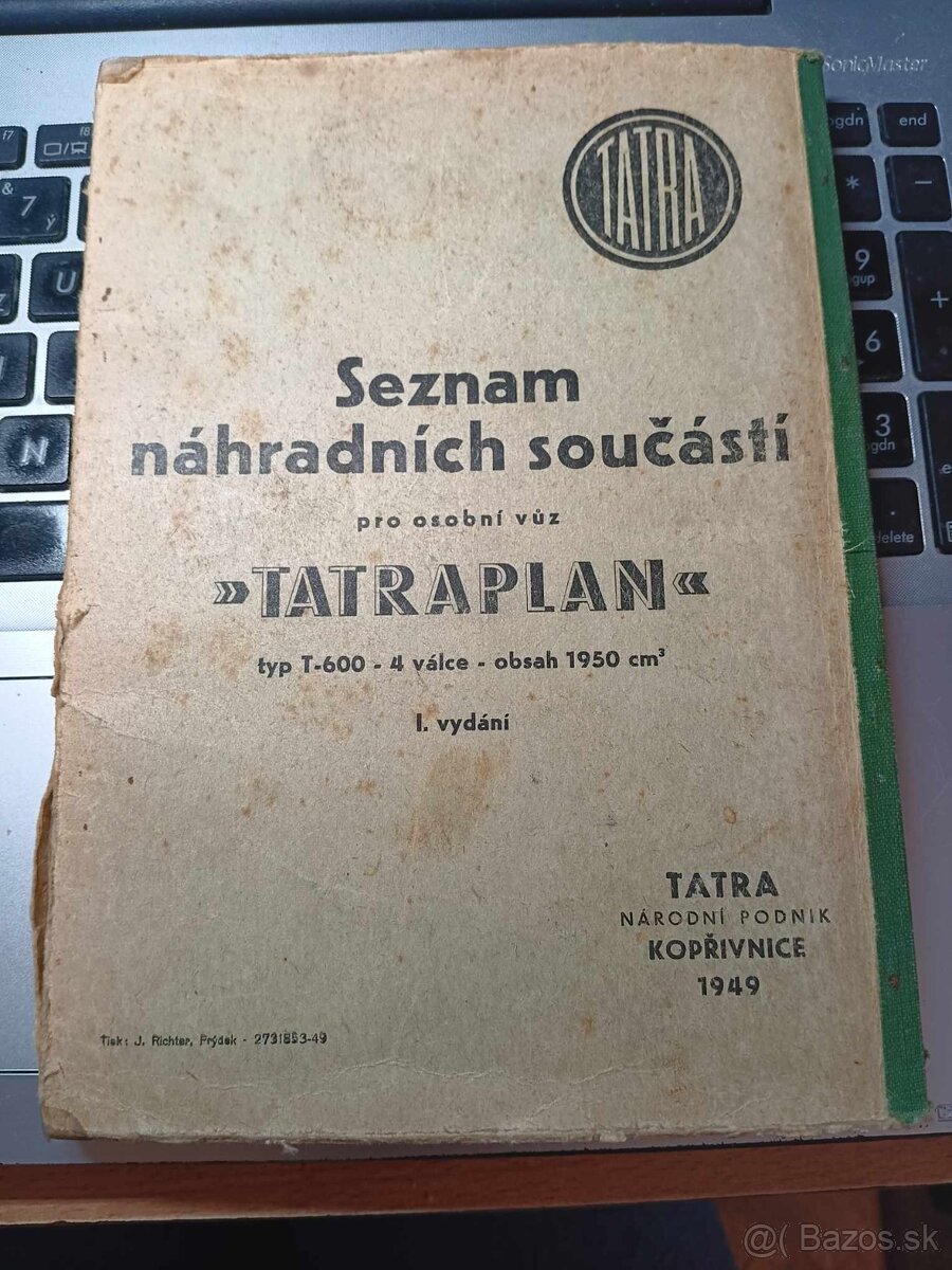 Zoznam náhradních dielov pre Tatra 600