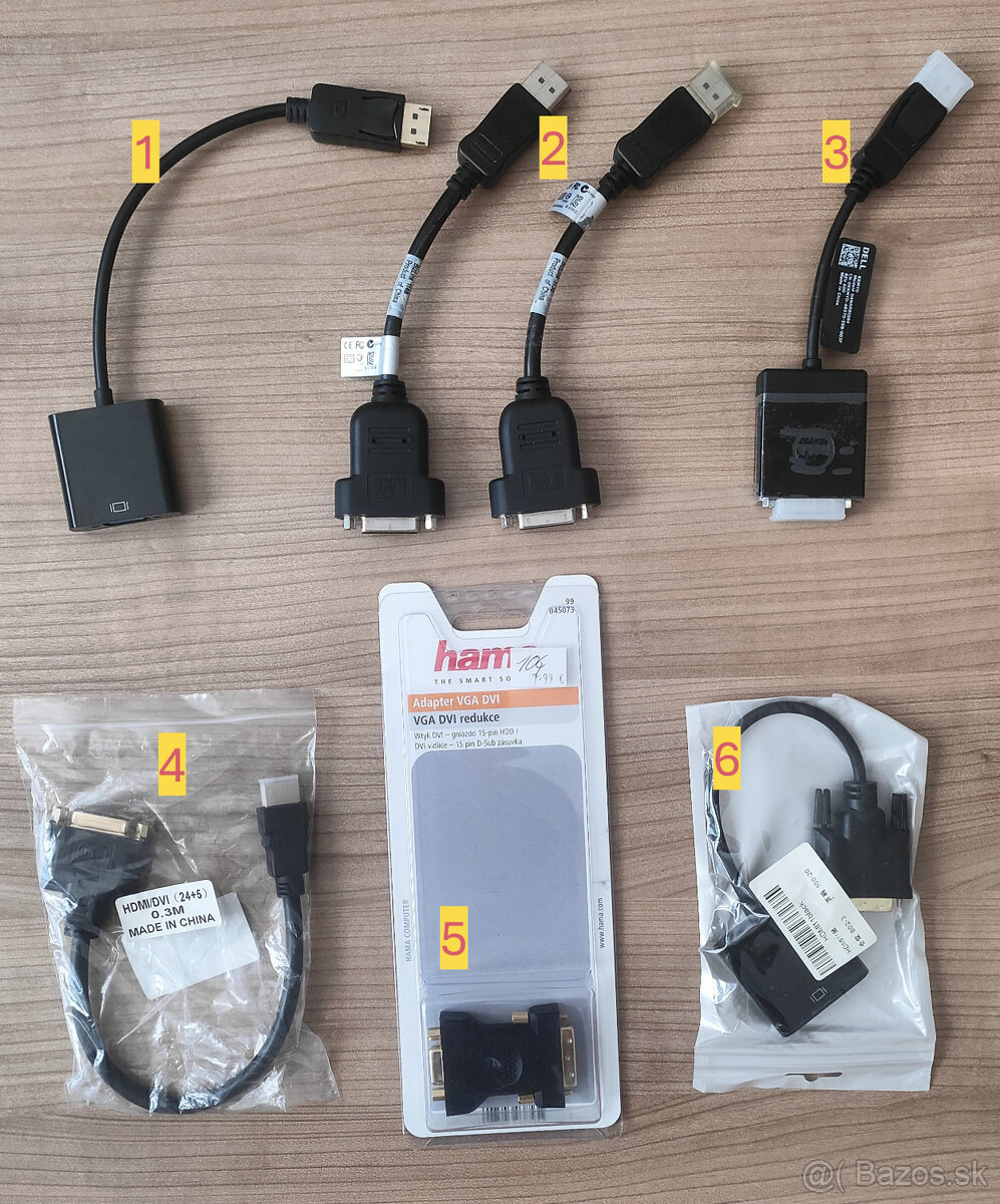 vega dvi dp hdmi adaptéry