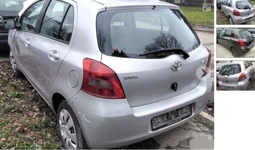 Toyota Yaris 1.0 2007 predám DVERE, PIATE DVERE, PREVODOVKA