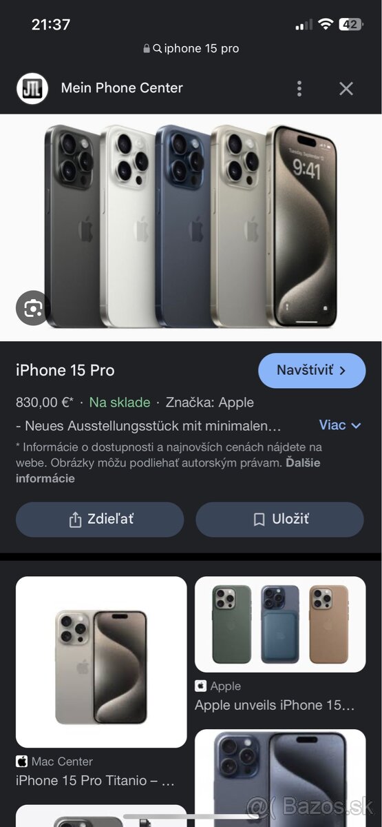 Kúpim iPhone 15 PRO