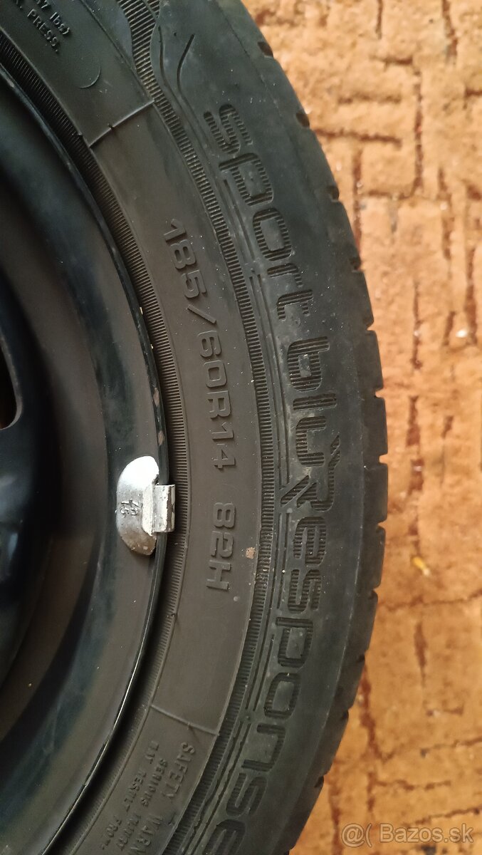 Letné pneu na originál diskoch VW 185/60 R14