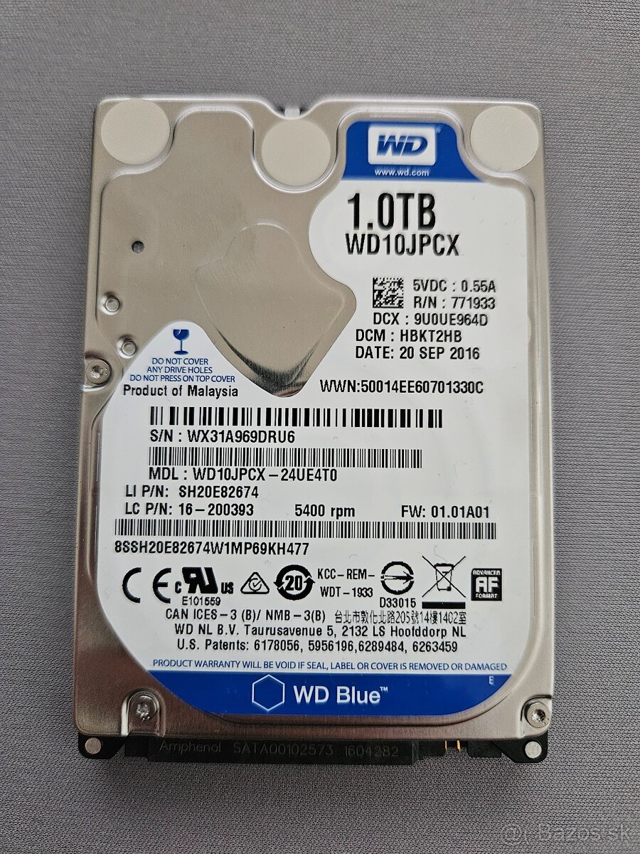 Western Digital 1TB 5400RPM 2.5-in HDD