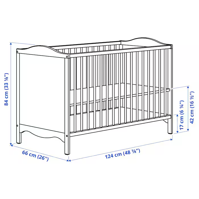 Detska postielka IKEA biela + matrac + kamera ZADARMO