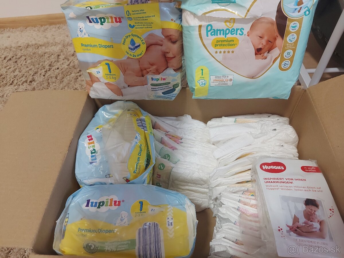 Detské plienky lupilu, pampers 1