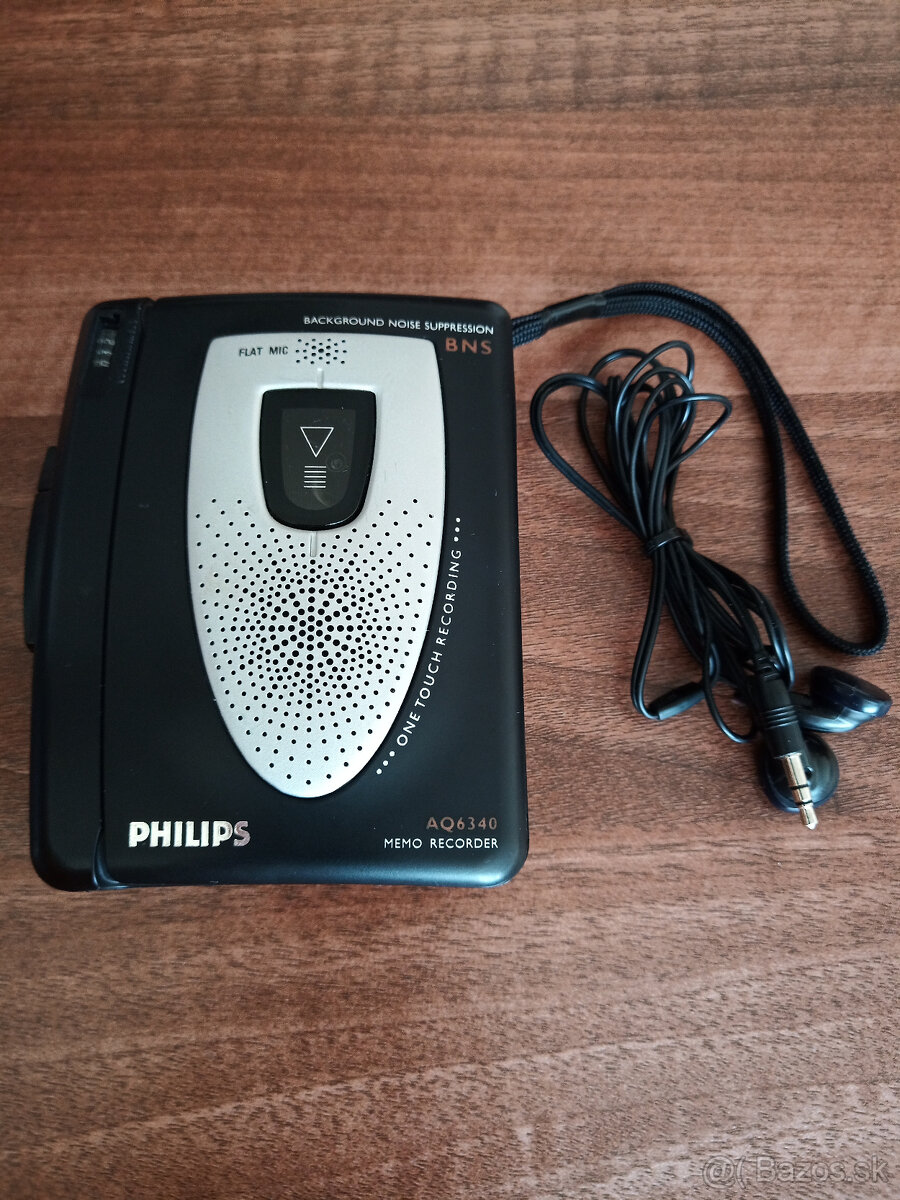 Walkman s diktafónom Philips + zadarmo 7 originálnych MC