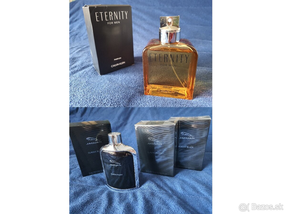 4x pánsky parfém Calvin Klein Eternity, Jaguar Classic Black