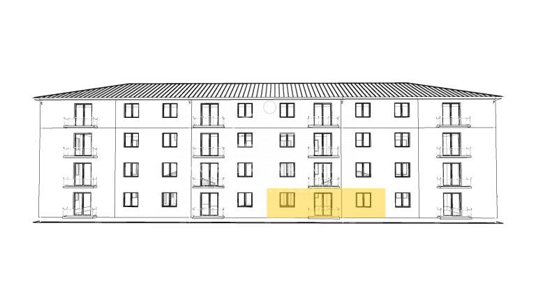 3 izbový byt  (68 m²) B103 na prízemí v NOVOSTAVBE, Kolárovo